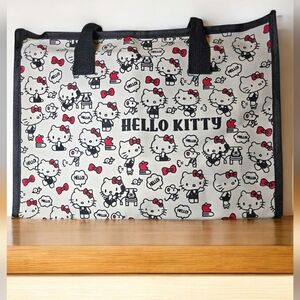 Hello Kitty Black, Red, and White Canvas Tote Bag